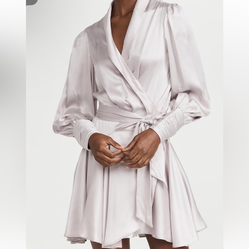 Zimmermann Silk Wrap Mini Dress